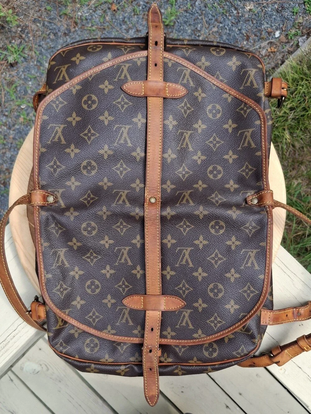 Vintage Louis Vuitton Saumur 30 Monogram Coated Canvas Messenger Saddle Bag - Picture 12 of 16